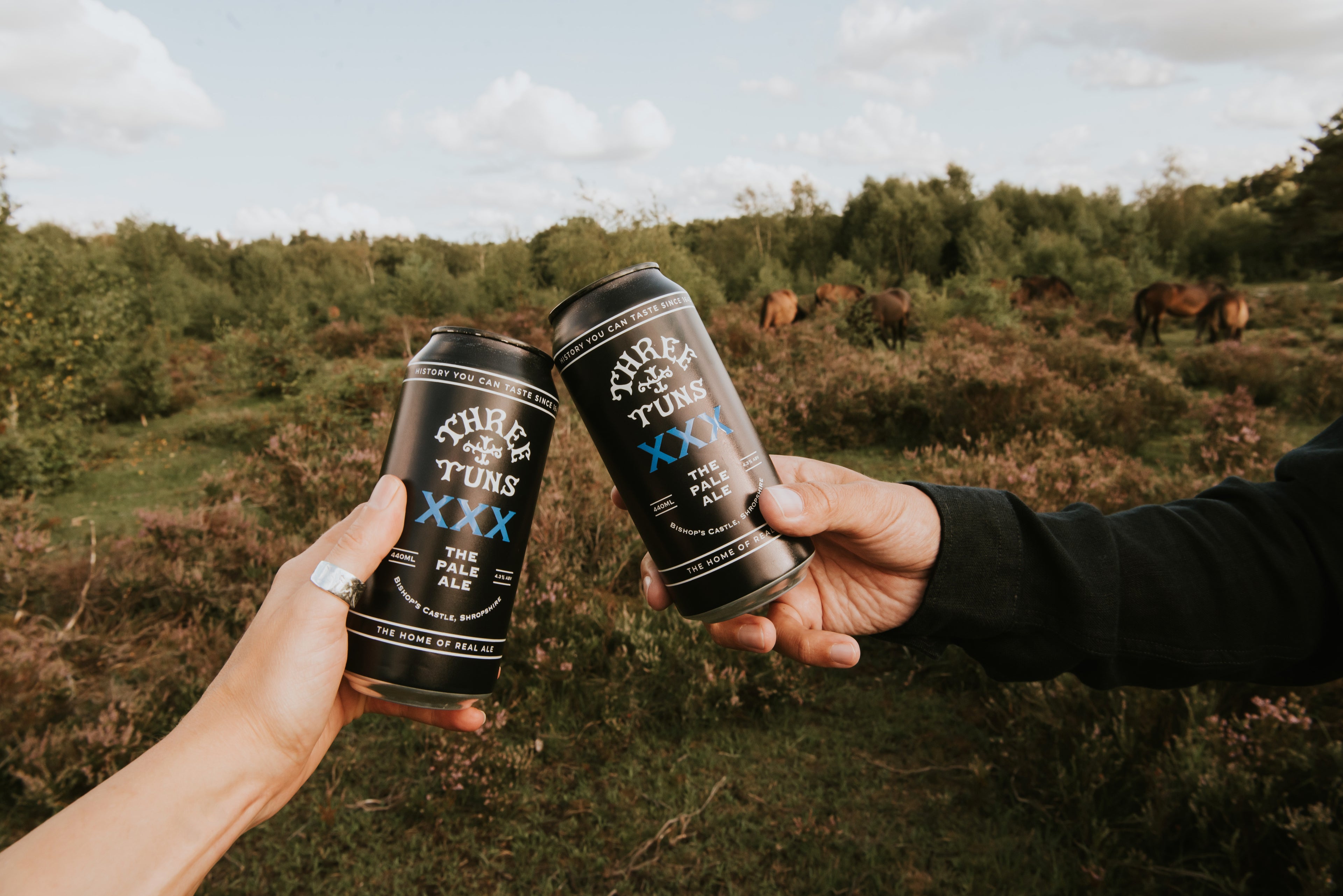 three tuns brewery xxx beer cans cheers outdoors shropshire